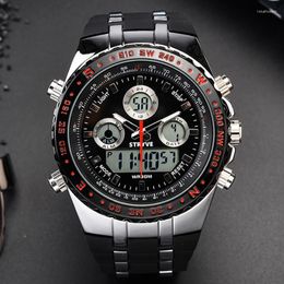 Wristwatches STRYVE Sports Mens Watches Quartz Digital Wrist Watch For Men 30M Waterproof Fitness Man Clock Erkekler Kol Saatleri Reloj