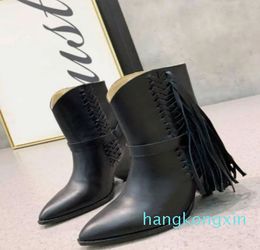 designer tassel ankle boots winter luxury boots designer leather boots top quality designer ankle