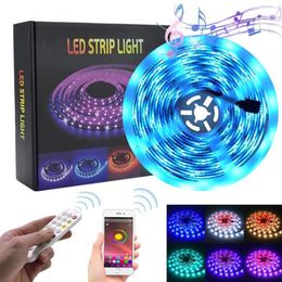 5M LED Strip Lights RGB Strips Tape Light 150 LEDs SMD5050 Waterproof Bluetooth Controller 24Key Remote Control197i