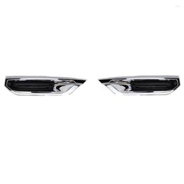 1Pair Car Exhaust Tail Pipe Decorative Cover Assembly Rear Bumper Chrome Strip Frame For Great Wall Haval F7