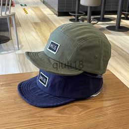 Ball Caps Hip-Hop Street Baseball Cap Female Five-Piece Hat Male Short Brim Flat Brim Couple Peaked Cap x0927