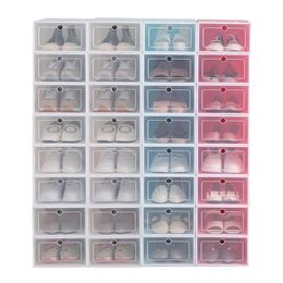 12pcs Shoe Box Set Multicolor Foldable Storage Plastic Clear Home Organiser Shoe Rack Stack Display Storage Organiser Single Box C3045