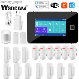 Alarm systems WSDCAM Tuya WiFi GSM Home Security Protection Smart Alarm System Burglar kit Motion Sensor Remote Control For Alexa YQ230927