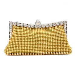 Evening Bags gold Clutch Bag Glitter Bead Designer Elegant Woman Party bags Vintage Fashion Bridal Purse Silver Handbag y230926