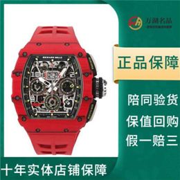 Automatic Mechanical Richarmill Watches Sport Wristwatches Luxury Watch barrelshaped Watch Mens Series rm1103 Red Devil Limited Edition Tourbillon Fully H WNBVE