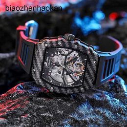 Richardmill Watches Richads Milles 2023 New Fullautomatic Hollow Out Mechanical Flywheel Mens Advanced Tritium Gas Miller Gunj