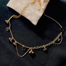 Fashion gold chain L letter necklace bracelet for women party wedding engagement lovers gift Jewellery with box304G