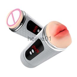 Masturbators Sound Vibrator Masturbation Cup for Men Blowjob Vaginal Machine Silicone Masturbation Vibration Sex Toys Adult Goods for Men x0926