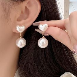 Backs Earrings Love Pearl No Hole Ear Clips Heart Clip Earring Without Piercing Minimalist Jewellery CEk885