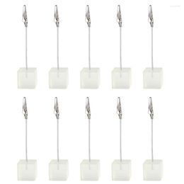 Cluster Rings 10pcs Cube Wire Resin Base Memo Po Holder Card Paper Note Clip