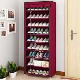 4 5 6 8 10 Layer Dustproof Shoe Rack Non-woven Home Shoe Storage Rack Bedroom Dormitory Corridor Cabinet Storage Closet 201109206C