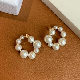 Stud Earrings Timeless Wonder Fancy Geo Pearl For Women Designer Jewellery Goth Party Trendy Ins Brincos Cute 3514