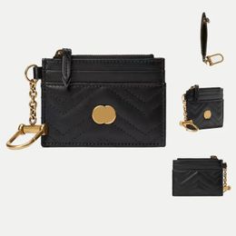 Marmont mit Box-Schlüssel-Geldbörse 627064 Luxus-Designer-Damen- und Herren-Geldbörsen, originelle Kette, Kartenhalter, 4 Karten-Geldbörsen, Halter, modische Tasche, echtes Leder