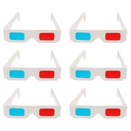 VR AR Accessorise 100Pcs Cardboard 3d Glasses Disposable Paper 3D Video Red And Blue Set Universal Anaglyph For Movie 230927