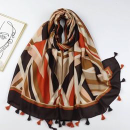 Scarf Women Large Shawls Pashmina Muslim Hijab Foulard Design Print Lady Beach Stole Head Scarves Pareo