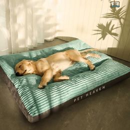 kennels pens Large Size Dog Mat Removable and Easy To Clean Pet Bed Winter Warm Floor Mat for Sleeping Breathable Wool Pet Mat 230926