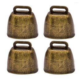 Party Supplies 4 Pcs Metal Cow Bell Iron Hanging Decor Country Hand Anti-theft Bells Farming Accessories Grazing Music