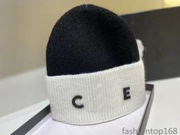 Designer Casual bonnet Bonnet Autumn/Winter Warm Breathable beanhat Striped hat Beret Designer hat Men's and Women's knitted hat CEL Letter brand Quality
