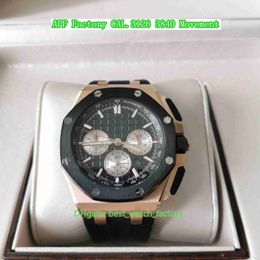 APF Factory Mens Watch Better Version 44mm 26401 Chronograph Workin 18k Rose Gold Designer Watches CAL.3126 3840 Movement Mechanical Automatic Men's Wristwatches