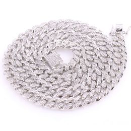 Hot new hip hop men's personality trend full diamond Cuba necklace clothing big gold chain