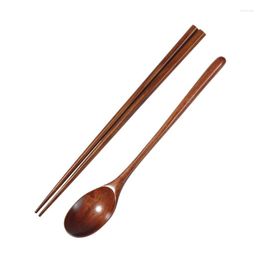 Chopsticks 2 Pieces Wooden Tablewares Japanese Style Wood Cutlery Sets In An Oriental