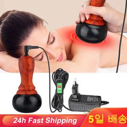 Back Massager Electric Heating Bian Stone Gua Sha Massager Compress Body Physiotherapy Tool Back Face Massage Warm Moxibustion Guasha Tool 230927