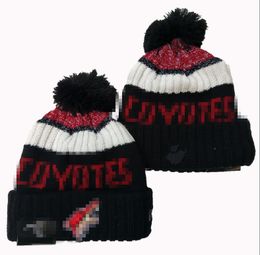 Beanie Coyotes Beanies North American Hockey Ball Team Side Patch Winter Wool Sport Knit Hat Skull Caps A