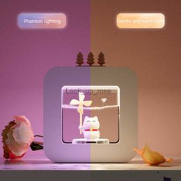 Humidifiers Cute Pet Cube Air Humidifier Moisturise Skin Electric Aroma Diffuser Relieve Fatigues Home Decorations for Bedroom Kids Room YQ230927