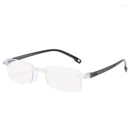 Sunglasses Frameless Presbyopic Glasses With Cut Edges Fashionable Men's And Women's Anti Blue Light