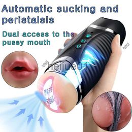 Masturbators Automatic Man Masturbator Cup Blowjob Artificial Vagina Vibrator Heating Voice Men Penis Trainer Adults Masturbating Sex Toys x0926