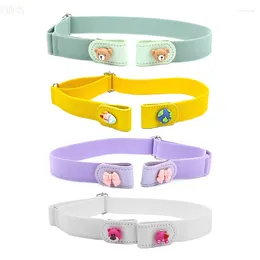 Belts 1PC Lazy Belt Fashion Cartoon Elastic Canvas Flexible Versatile Invisible Seamless Jeans Waistband For Children