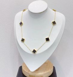 Moda feminina designer colares clássico 4/quatro folhas trevo colares pingentes jóias 18k banhado a ouro pingente colares presente das meninas