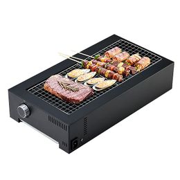 Camping Home Electric Barbecue Machine Portable Outdoor Large Capacity Roaster Korean Charcoal Barbecue Non stick barbecue Pot