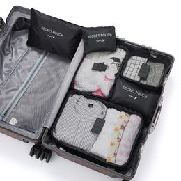Duffel Bags 6 Pcs Travel Clothes Storage Waterproof Bags Portable Luggage Organiser Pouch Packing Cube 6 Colours Local Stock Selling 230926