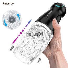 Masturbators New Automatic Male Masturbator for Men 360 Rotation Vibrator Penis Massager Vagina Pussy Male Masturbation cup Sex Toys for Men x0926