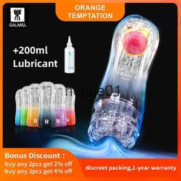 Masturbators GALAKU Male Masturbator Soft Pussy Sex Toys Transparent Vagina Adult Endurance Exercise Erotic Product Vacuum Pocket Cup for Men x0926