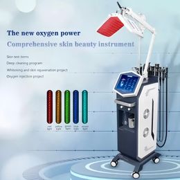 PDT LED Professional Skin Care And Tightening 13 In 1 Microdermabrasion Deep Cleanse Hydra Aqua Peel Oxygen Jet With Skin Analyzer