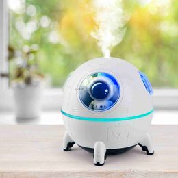 Humidifiers Space Capsule Air Humidifier USB Ultrasonic Cool Mist Aromatherapy Water Diffuser with Led Light Astronaut Humidificador YQ230927