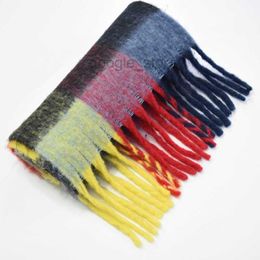 Ac Same Scarf Women's Rainbow Plaid Korean Network Red Atmosphere Sense Couple Fashion Neck