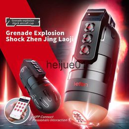 Masturbators Grenade App Control Male Blowjob Masturbation Cup Pronunciation Vagina Vibrator Bluetooth Connectivity Sex Toy for Man Adult x0926