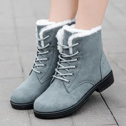 Boots Snow Women Flat For Platform Ladies Shoes Plush Keep Warm Fur Winter Botas Mujer