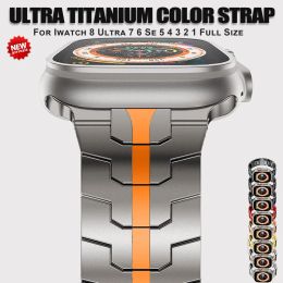 Ultra2 Titanium Color Strap For Apple Watch 49mm Series 9 8 7 41 45mm 44 42mm 40mm Luxury Metal Band For iWatch 6 5 4 se Bracelet