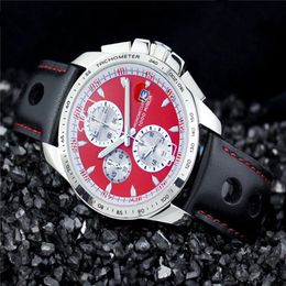Fre shippng men Sport watches fashion quartz Stopwatch Male Chronograph watch sport Leather band wristwatch 539233n