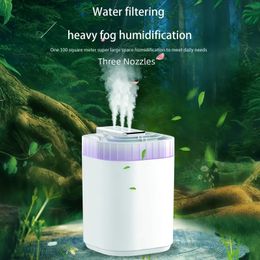 1pc Silent Aroma Diffuser For Home, 3L Large Capacity, Three Nozzles, High Fog Volume, Humidifier For Home, Office Or Yoga Essential Oil Diffuser With No-Water Auto-Off