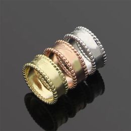 Classic Fashion Charm Signature Four-leaf Clover High-quality Perlees Wedding Band Rings Jewellery Designer Ring Van Wholesale Brand