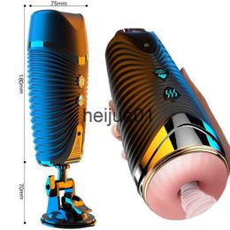 Masturbators Automatic Man Masturbator Cup Blowjob Artificial Vagina Vibrator Heating Voice Mens Penis Trainer Adults Masturbating Sex Toys x0926