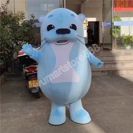 Seal Man and Doll Mascot Costume Carnival Unisex Outfit Adults Size Christmas Birthday Party Outdoor Dress Up Promotional Props