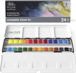 Other Office School Supplies Winsor ton Professional Cotman Watercolor Paint In Metal Box 1224 Half Pans High Grade Artist Quality and Reliability 230927