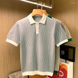 Men's Polos Top Grade Cotton Brand Designer Trendy Summer Polo Shirt Men Design Short Sleeve Casual Fashions Mens Clothes 2023 G118