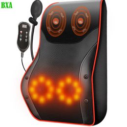 Back Massager Electric Neck Massager Pillow Head Cervical Ttraction Body Massage Car Back Pillow with Heating Vibrating Massage Device Relax 230927